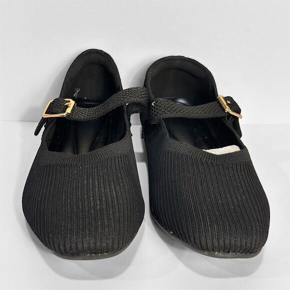 Womens Flats buckle Dressy Ballet Flats Casual Office Work Black Size 7 - Picture 6 of 7